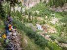 Tired guys - getting close to the end of 21 miles of hi altitude single track